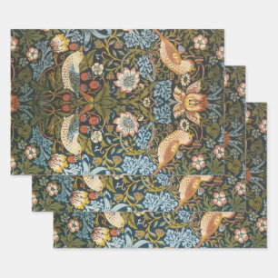Hoja De Papel De Regalo Ladrones de Fresas por William Morris, Arte Antigu