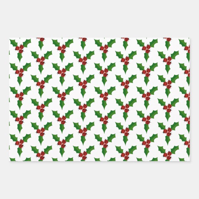 Hoja De Papel De Regalo Lady Bugs y Holly (Anverso 3)