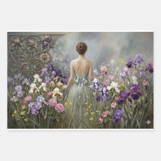 Hoja De Papel De Regalo Lady in the purple meadow Decoupage 