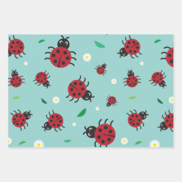 Hoja De Papel De Regalo Ladybugs -