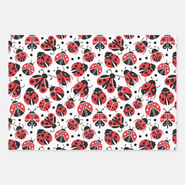 HOJA DE PAPEL DE REGALO LADYBUGS GIFT WRAP (Anverso)