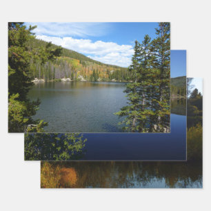 Hoja De Papel De Regalo Lago Bear en el Parque Nacional de las Montañas Ro