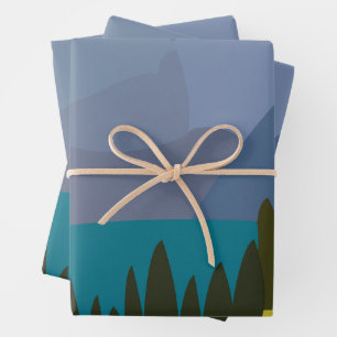 Hoja De Papel De Regalo Lago de montaña Alpes