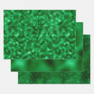 Hoja De Papel De Regalo Lámina Verde Elegante