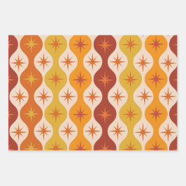 Hoja De Papel De Regalo Las estrellas de sangre del Naranja de mediados de