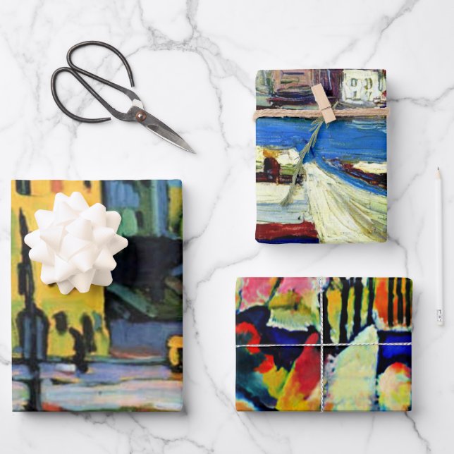 Hoja De Papel De Regalo Las famosas obras de arte de Kandinsky (Anverso)
