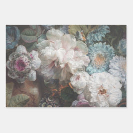 Hoja De Papel De Regalo Las Flores Siguen Siendo Neerlandesas Decoupage Pe