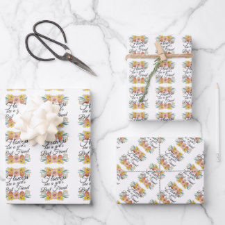 Hoja De Papel De Regalo Las flores son el mejor amigo de los Chicas - Zinn