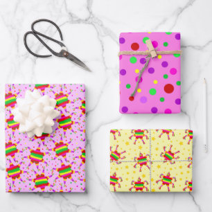 Hoja De Papel De Regalo Las Posadas Piñata Fiesta Mexicana de Navidad