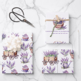 Hoja De Papel De Regalo Lavanda de la tienda de flores personalizada