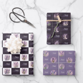 Hoja De Papel De Regalo Lavender Design Birthday Gift Wraper