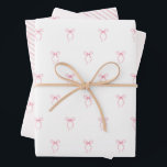 Hoja De Papel De Regalo Lazo rosa<br><div class="desc">Papel de regalo de lazo rosa en 3 opciones</div>