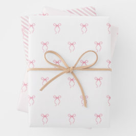 Hoja De Papel De Regalo Lazo rosa