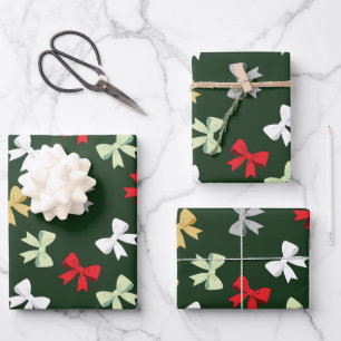 Hoja De Papel De Regalo Lazos Navideños