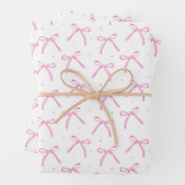 Hoja De Papel De Regalo Lazos rosados