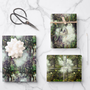 Hoja De Papel De Regalo Lechugas, semillas y seda   Recoleta  