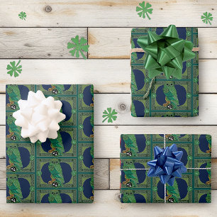 Hoja De Papel De Regalo Lechuza Verde Celta