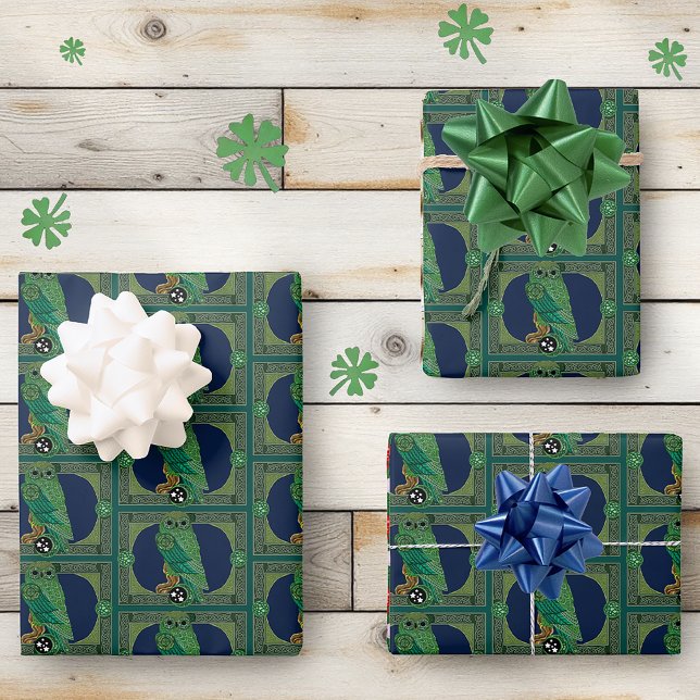 Hoja De Papel De Regalo Lechuza Verde Celta (Subido por el creador)
