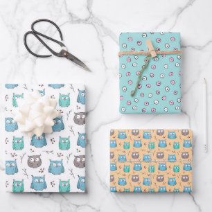 Hoja De Papel De Regalo Lechuzas