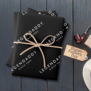 Hoja De Papel De Regalo LegenDaddy para legendarios dads simple minimalist