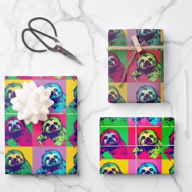 Hoja De Papel De Regalo Lema de PopArt de Guay Retro diseñado (Anverso)