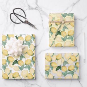 Hoja De Papel De Regalo Lemones elegantes