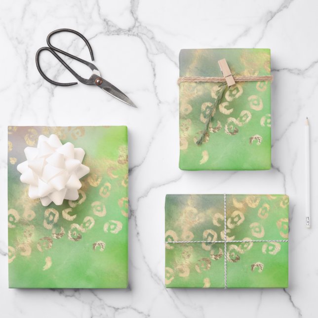 Hoja De Papel De Regalo Leopard Paint Series Design 4 (Anverso)