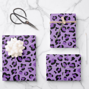 Hoja De Papel De Regalo Leopard Print, Leopard Spots, Purple Leopard