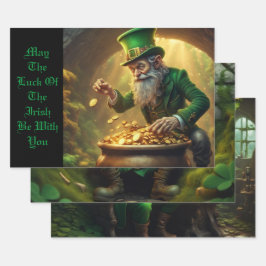 Hoja De Papel De Regalo Leprechaun