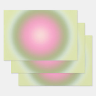 Hoja De Papel De Regalo Les Couleurs 07 Gradiente Aura Rosa Y Verde