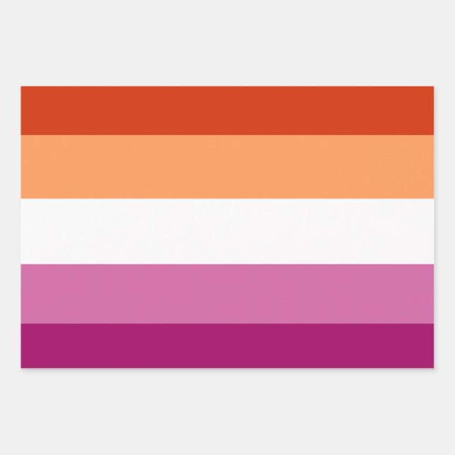 Hoja De Papel De Regalo Lesbian Flag (Anverso)