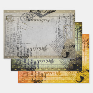 Hoja De Papel De Regalo Letra halloween vintage epónimo zombie aterradora