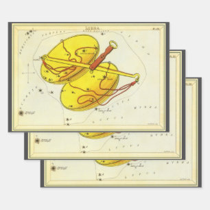 Hoja De Papel De Regalo Libra Balanza Constelación Vintage El Espejo de Ur