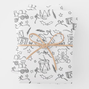 Hoja De Papel De Regalo Libro de Colores Navidades clásicos Tierra de jugu