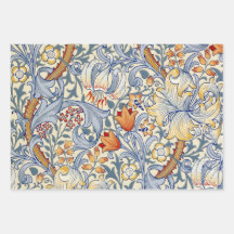 Libro de fondo William Morris Gold Lily Victorian