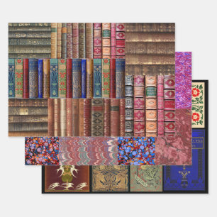 Hoja De Papel De Regalo Libros Antiguos para Manualidades Álbum