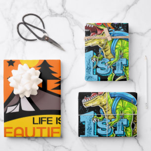 Hoja De Papel De Regalo Life is A Beautiful Adventure Camping