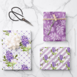 Hoja De Papel De Regalo Lilas en Flor para Primavera