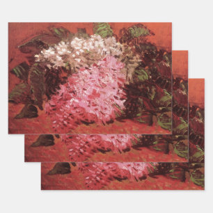 Hoja De Papel De Regalo Lilas rosas de Vincent van Gogh, Naturaleza muerta