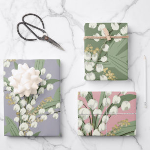 Hoja De Papel De Regalo Lily del valle Floral