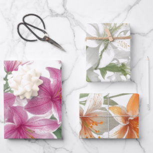 Hoja De Papel De Regalo Lily Flowers