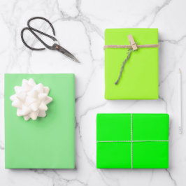 Hoja De Papel De Regalo Lime Amarilla Ligera Verde Sombras 3 Tonos