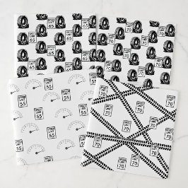 Hoja De Papel De Regalo Límite de Velocidad Cumpleaños de Cualquier Edad 