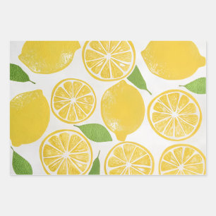 Hoja De Papel De Regalo Limón acuático