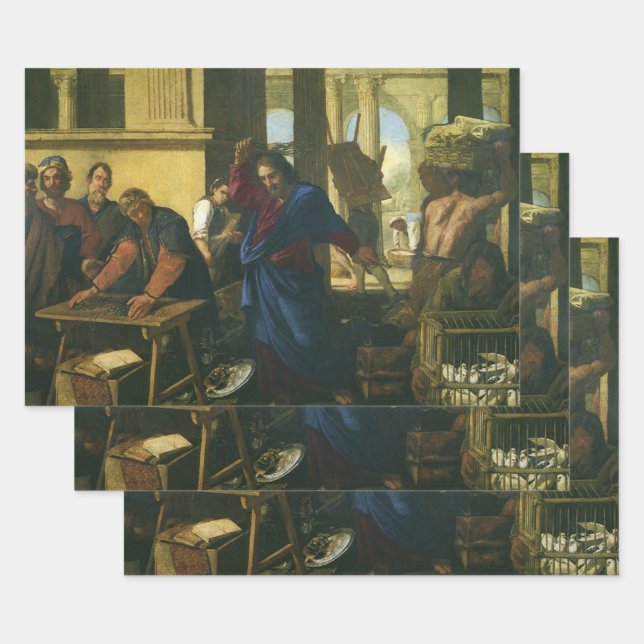 Hoja De Papel De Regalo Limpieza de Jesucristo del Templo (Set)