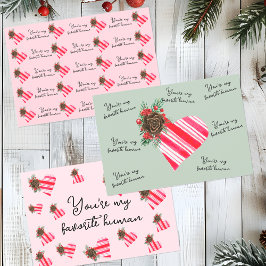 Hoja De Papel De Regalo Lindo Eres Mi Humano Favorito Navidad Rosa