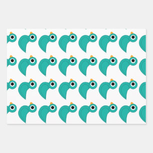 Hoja De Papel De Regalo Lindo pájaro azul
