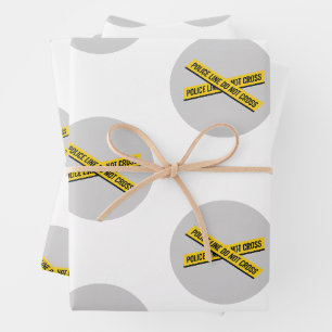 Hoja De Papel De Regalo Línea Policial No Cruzar