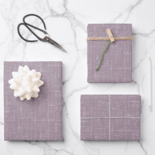 Hoja De Papel De Regalo Lino Gris Oscuro Rosáceo
