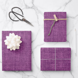 Hoja De Papel De Regalo Lino Morado Rosa